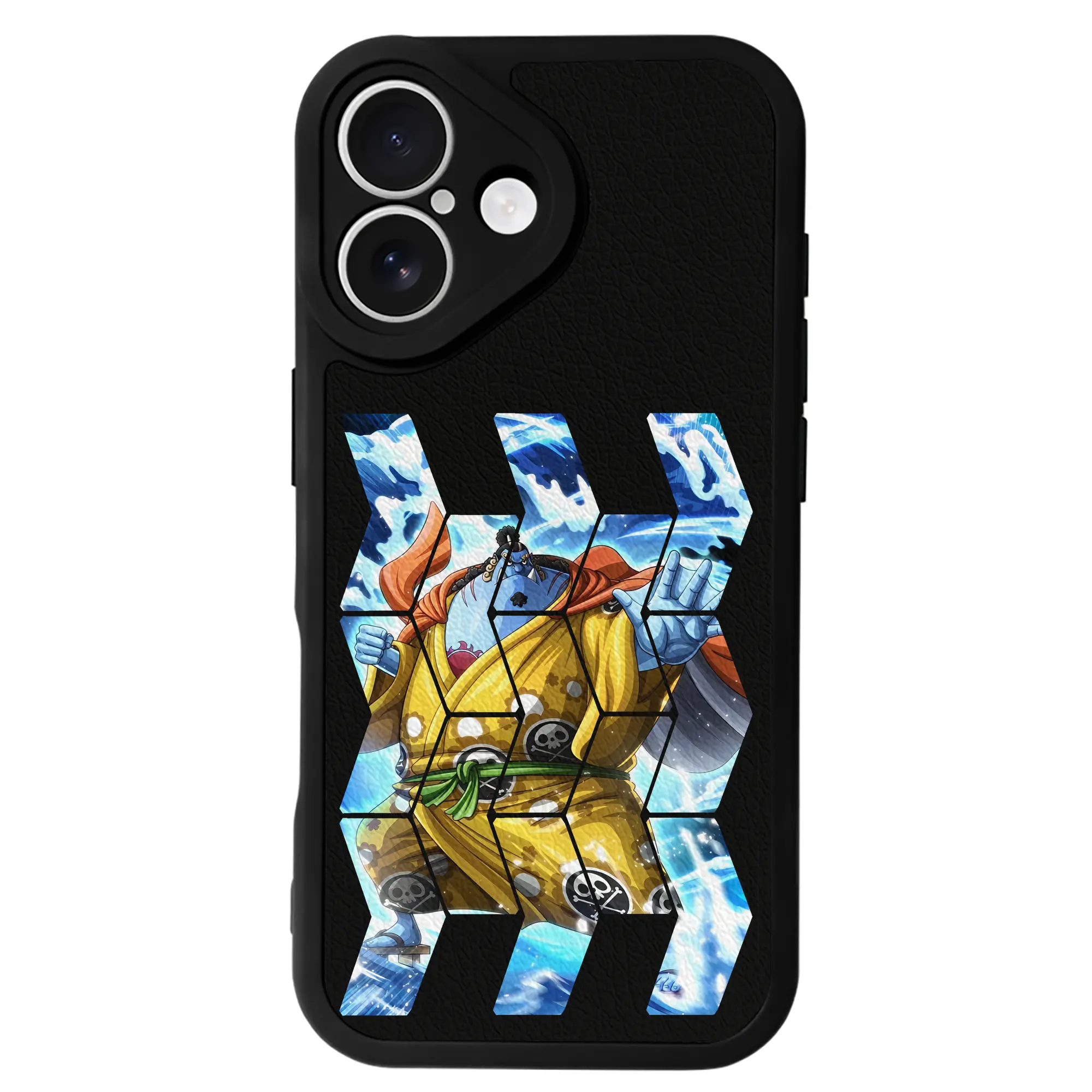 ワンピース グッズ ジンベエ - IPhone 16シリーズ対応 ・ シリコンスマホケース ・ レザー調 ・ 高精度フィット ・ 耐衝撃 ・ ワイヤレス充電対応 ・ 精密カット